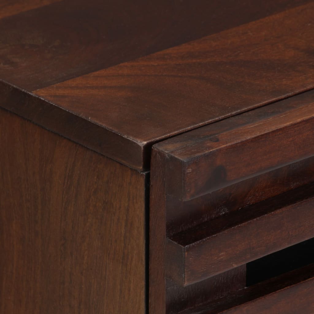 Table de Chevet Industrielle en Bois Marron Foncé-La-Fabrique-Industrielle