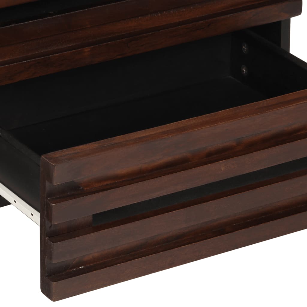 Table de Chevet Industrielle en Bois Marron Foncé-La-Fabrique-Industrielle