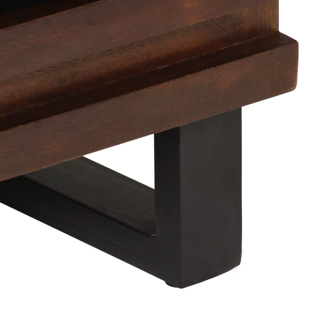 Table de Chevet Industrielle en Bois Marron Foncé-La-Fabrique-Industrielle