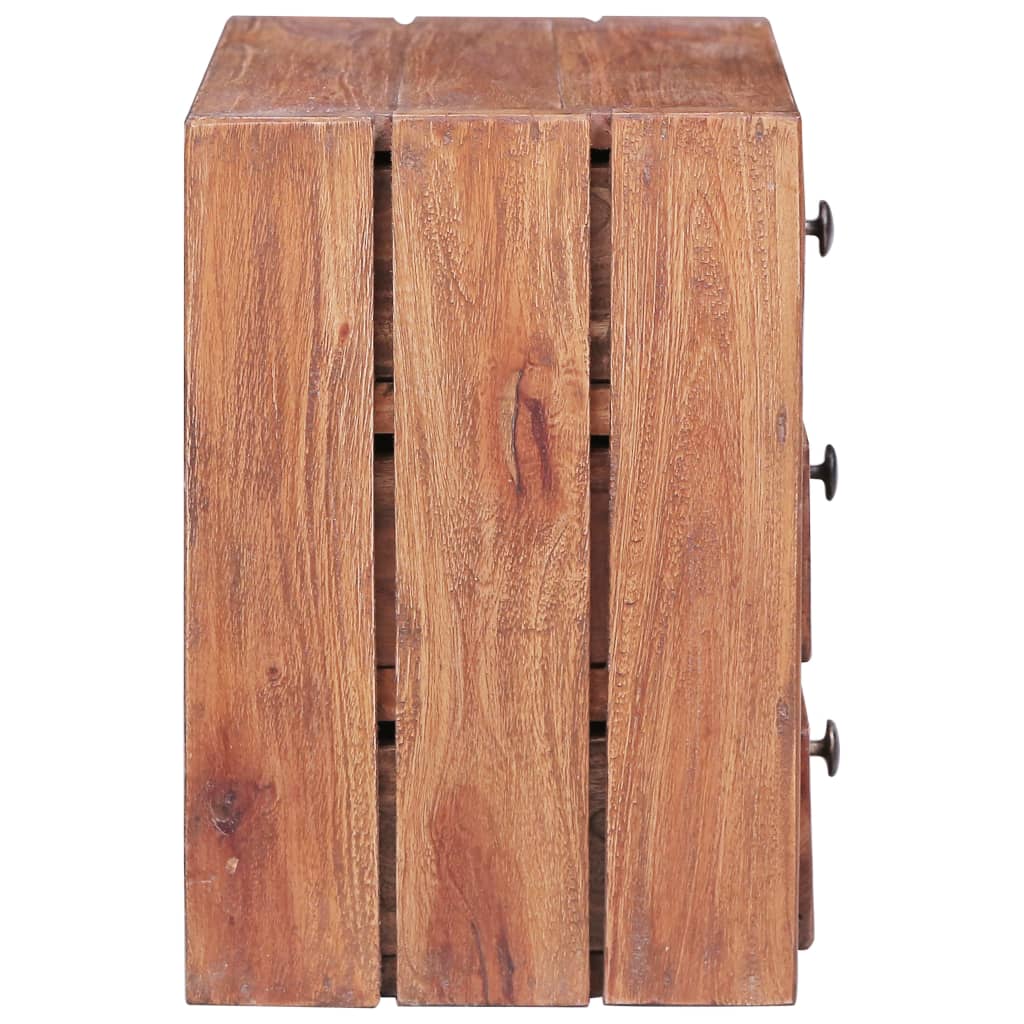 Table de Chevet Industrielle en Bois Naturel Clair-La-Fabrique-Industrielle