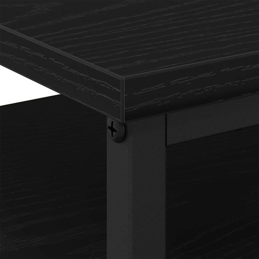 Table de Chevet Industrielle en Bois Noir-La-Fabrique-Industrielle