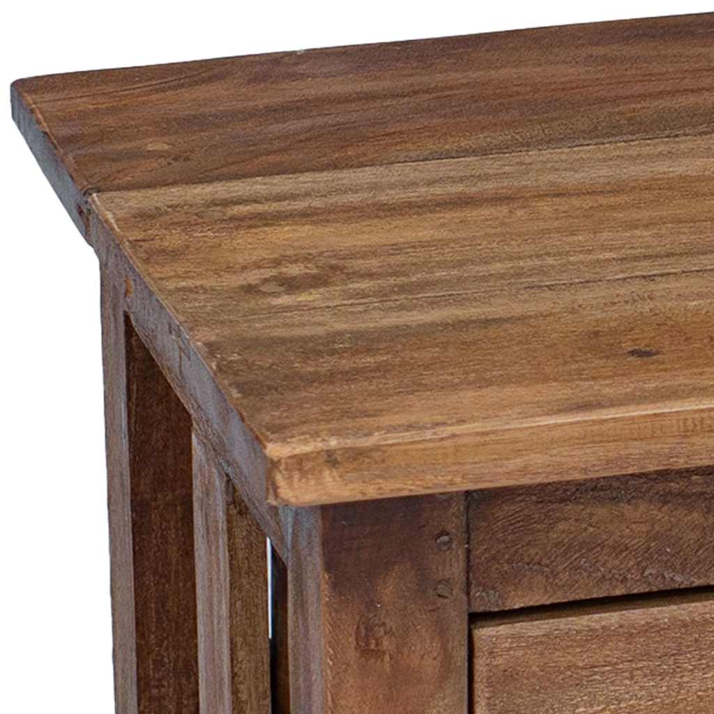 Table de Chevet Industrielle en Bois Vintage d'Acajou-La-Fabrique-Industrielle