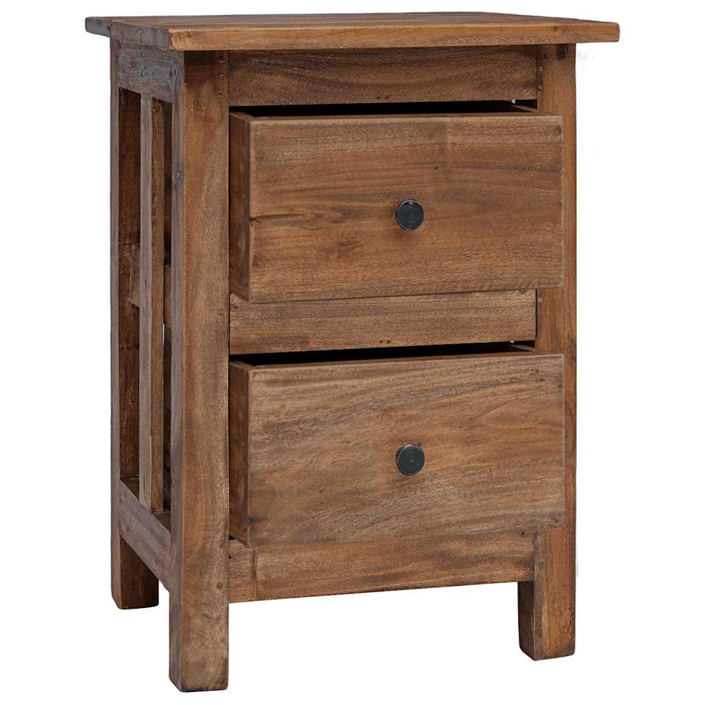 Table de Chevet Industrielle en Bois Vintage d'Acajou-La-Fabrique-Industrielle