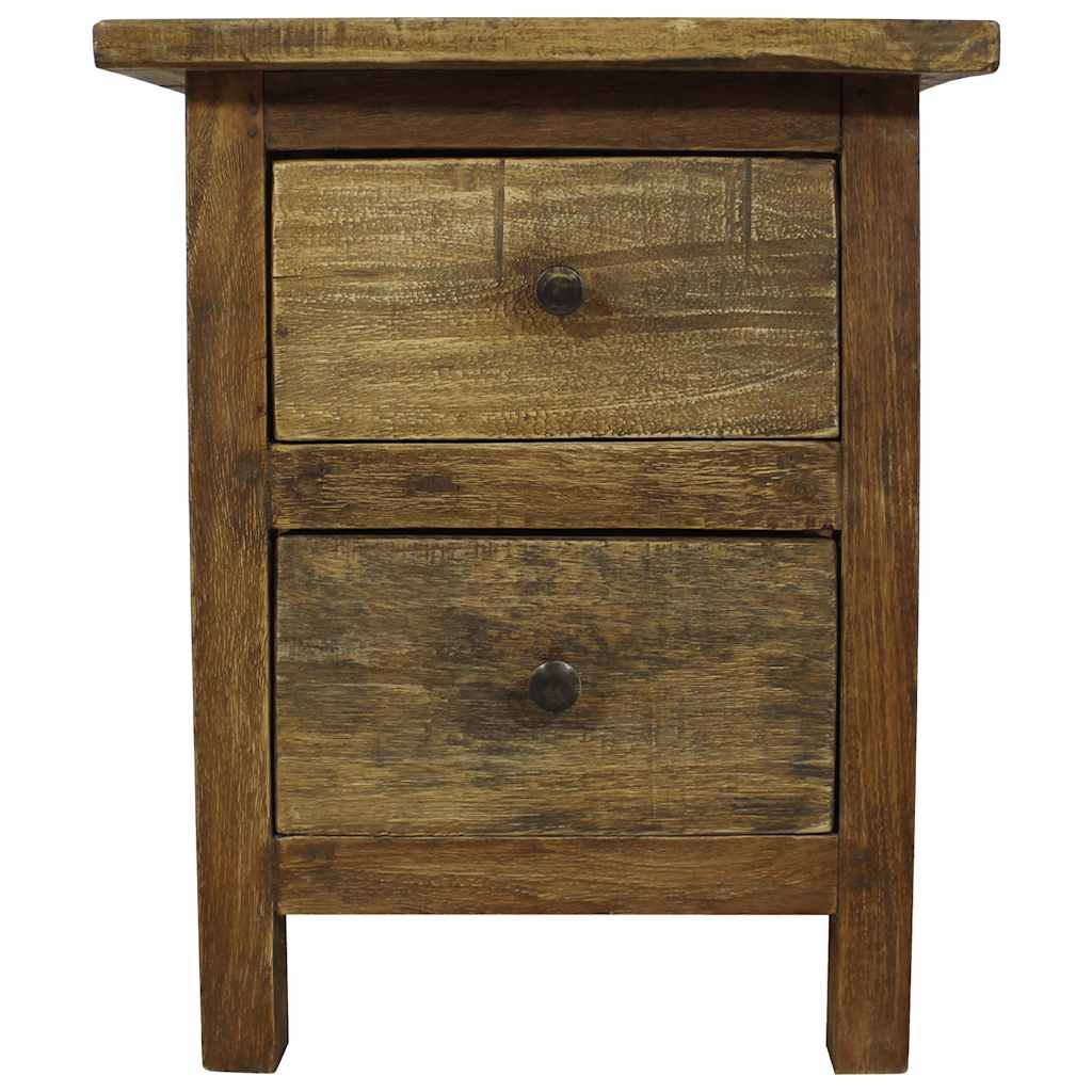 Table de Chevet Industrielle en Bois Vintage d'Acajou-La-Fabrique-Industrielle