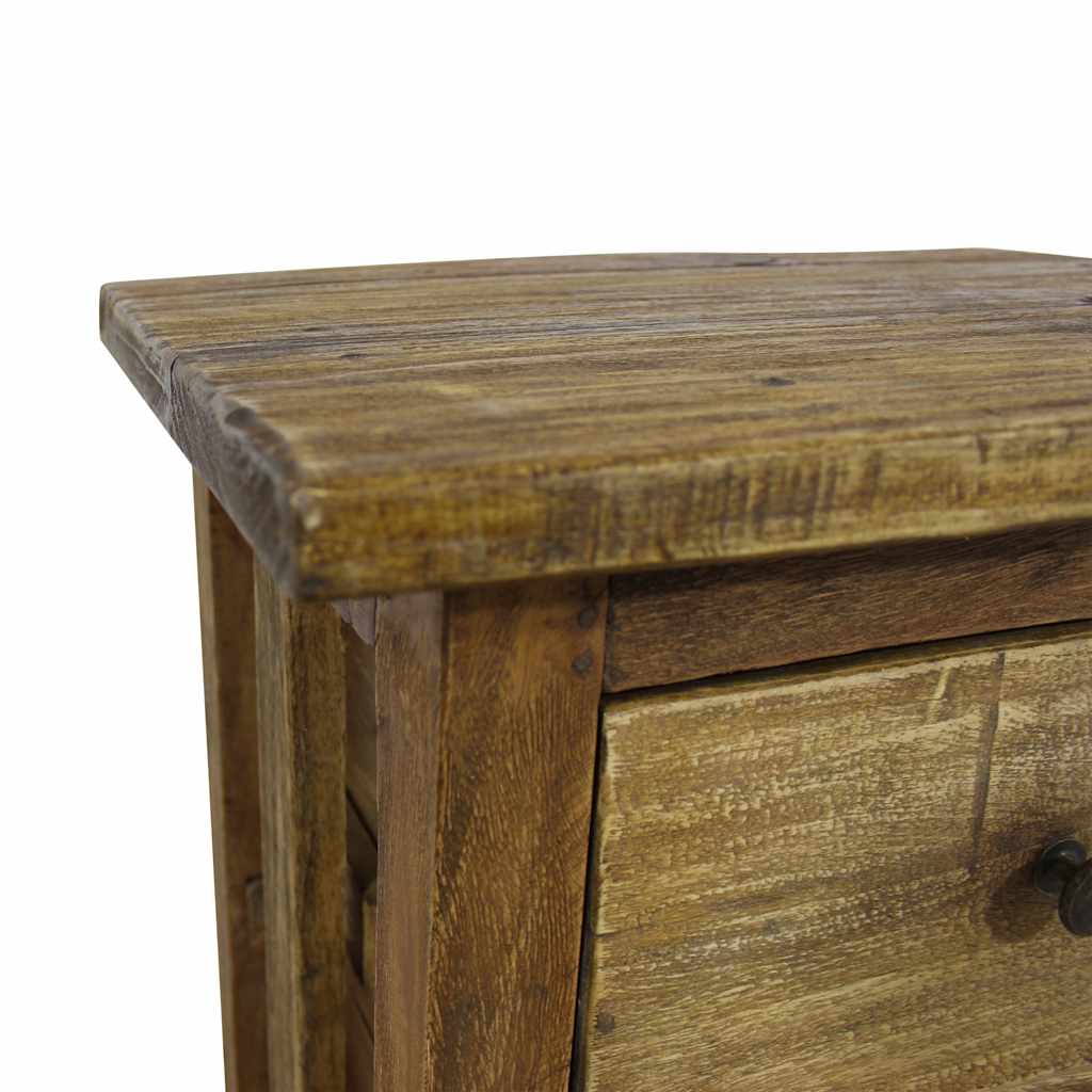 Table de Chevet Industrielle en Bois Vintage d'Acajou-La-Fabrique-Industrielle