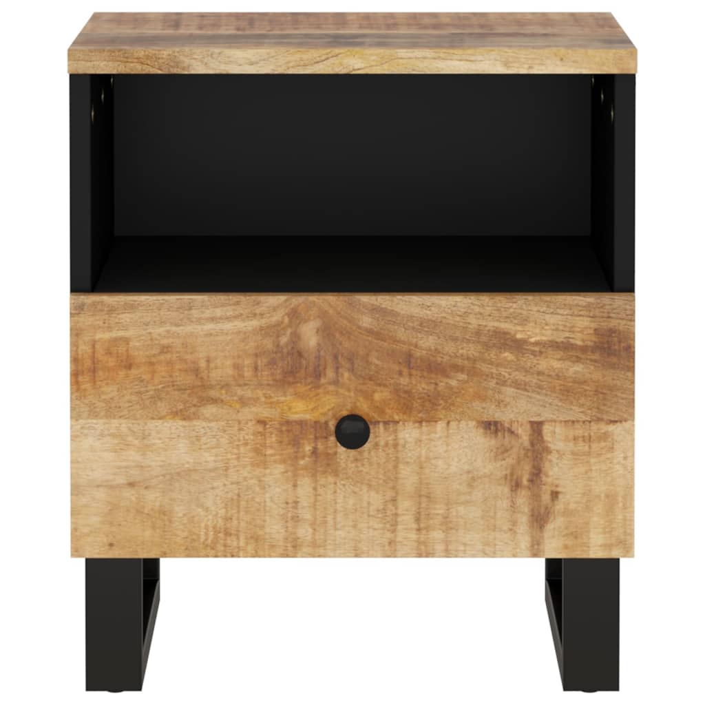 Table de Chevet Industrielle en Bois avec 1 Tiroir-La-Fabrique-Industrielle