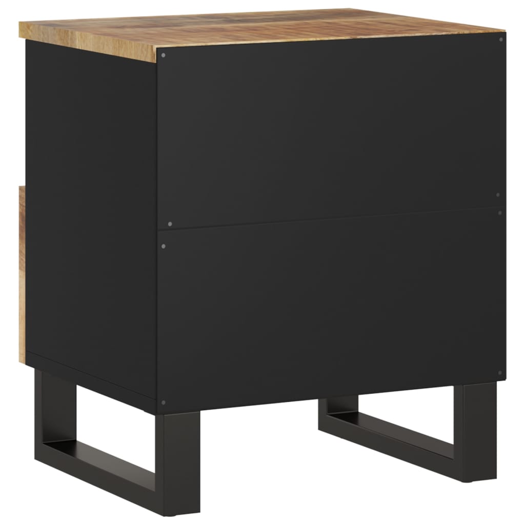 Table de Chevet Industrielle en Bois avec 1 Tiroir-La-Fabrique-Industrielle