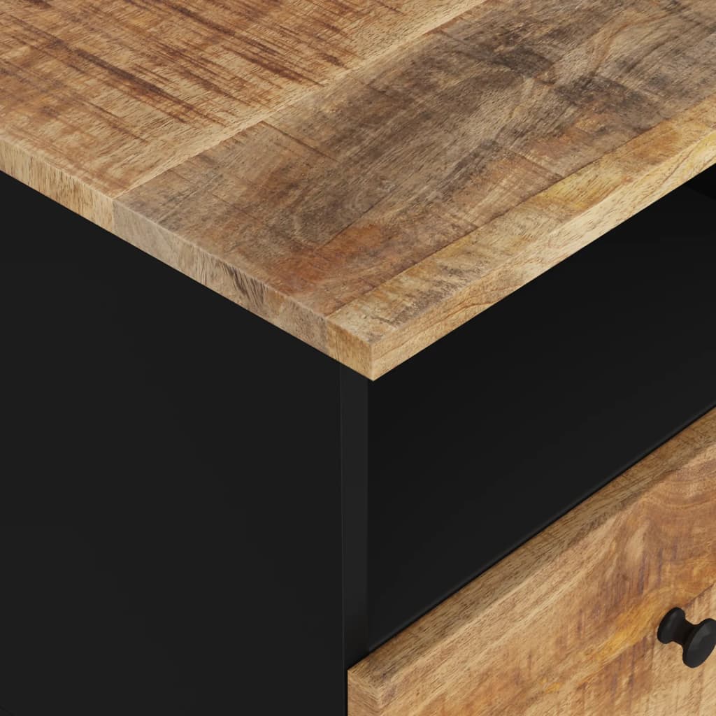 Table de Chevet Industrielle en Bois avec 1 Tiroir-La-Fabrique-Industrielle