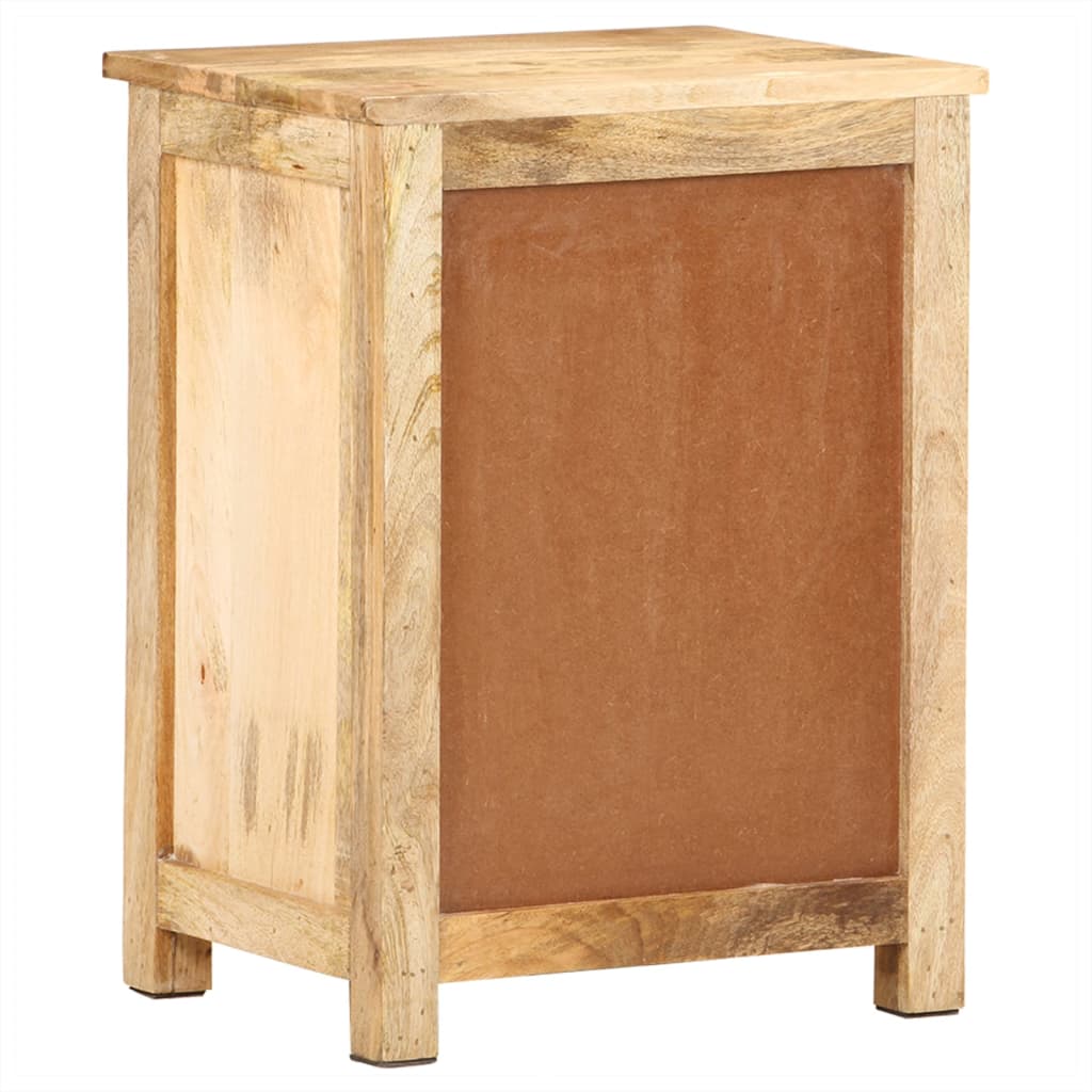 Table de Chevet Industrielle en Bois de Manguier avec 3 Tiroirs-La-Fabrique-Industrielle