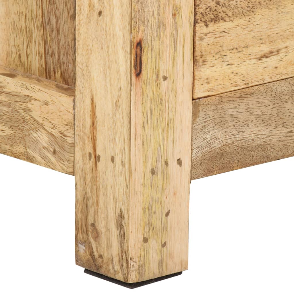 Table de Chevet Industrielle en Bois de Manguier avec 3 Tiroirs-La-Fabrique-Industrielle