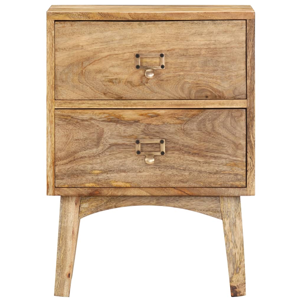 Table de Chevet Industrielle en Bois de Manguier avec Tiroir-La-Fabrique-Industrielle