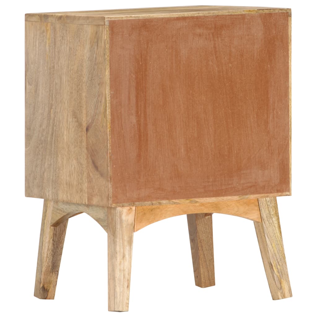 Table de Chevet Industrielle en Bois de Manguier avec Tiroir-La-Fabrique-Industrielle