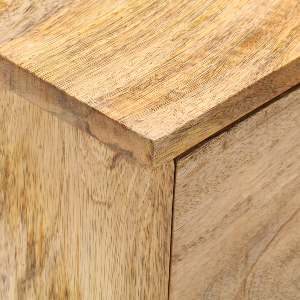 Table de Chevet Industrielle en Bois de Manguier avec Tiroir-La-Fabrique-Industrielle