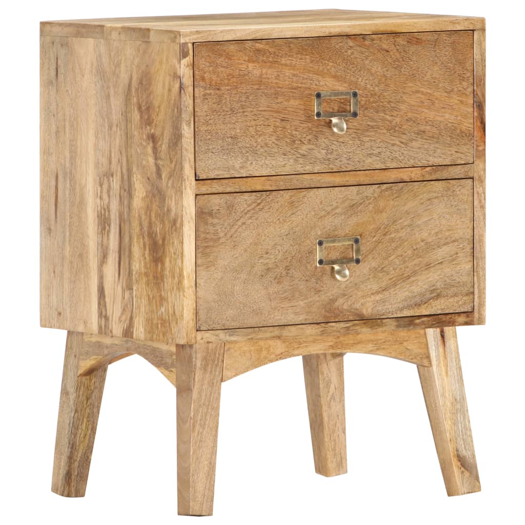 Table de Chevet Industrielle en Bois de Manguier avec Tiroir-La-Fabrique-Industrielle