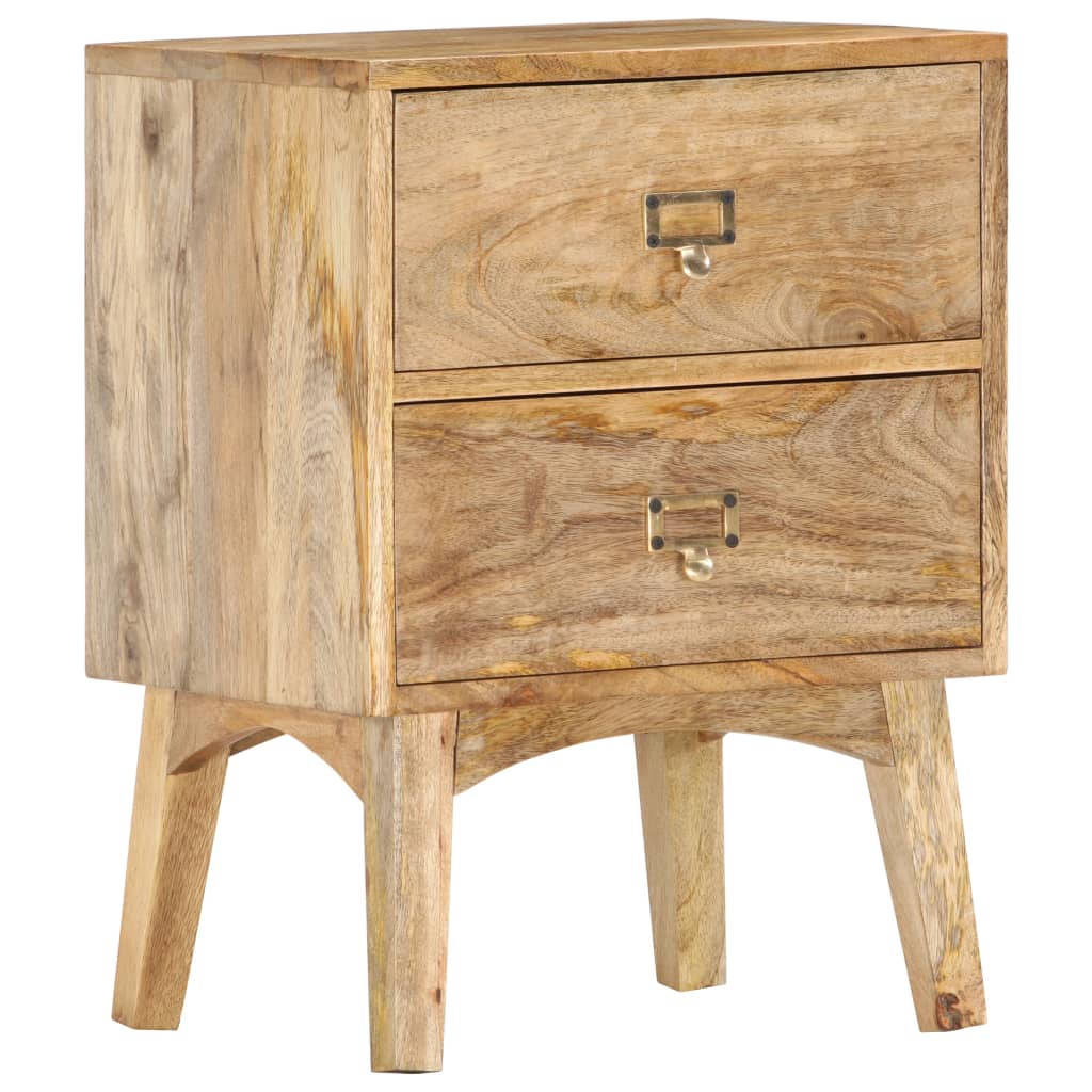 Table de Chevet Industrielle en Bois de Manguier avec Tiroir-La-Fabrique-Industrielle