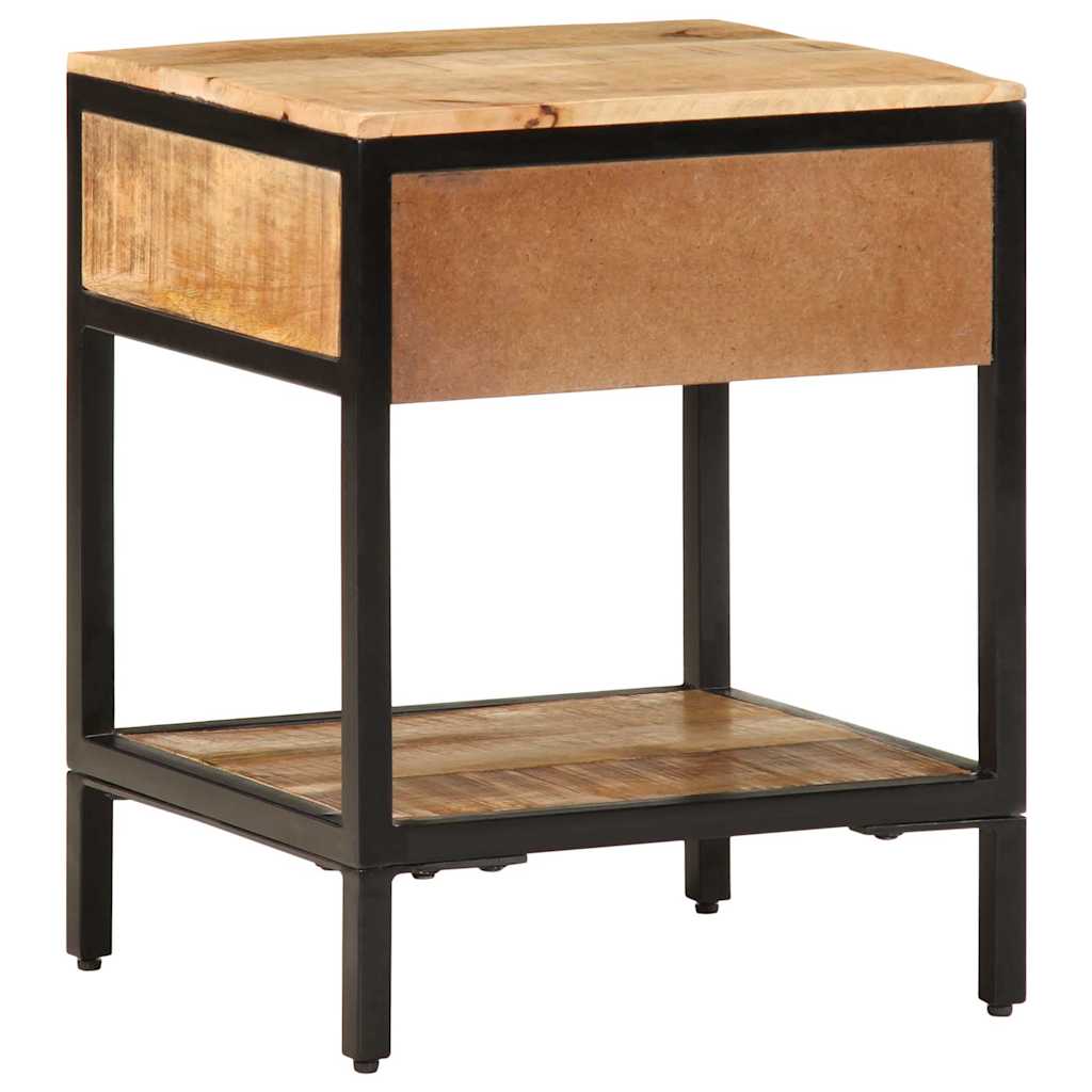 Table de Chevet Industrielle en Bois de Manguier et Métal-La-Fabrique-Industrielle
