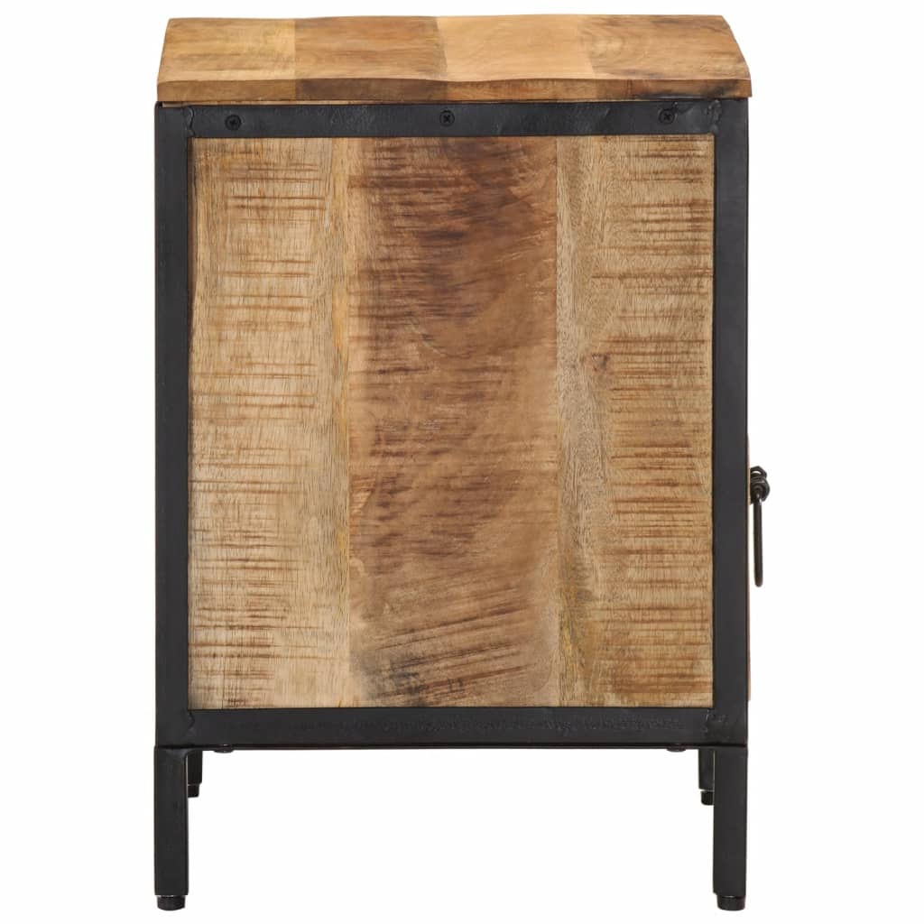 Table de Chevet Industrielle en Bois et Fer 50 cm-La-Fabrique-Industrielle