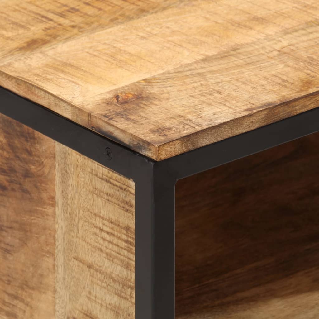 Table de Chevet Industrielle en Bois et Fer 50 cm-La-Fabrique-Industrielle