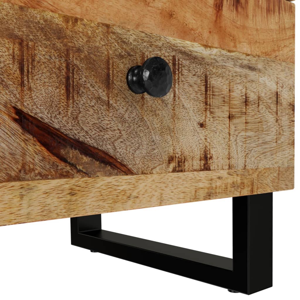 Table de Chevet Industrielle en Bois et Métal Noir-La-Fabrique-Industrielle