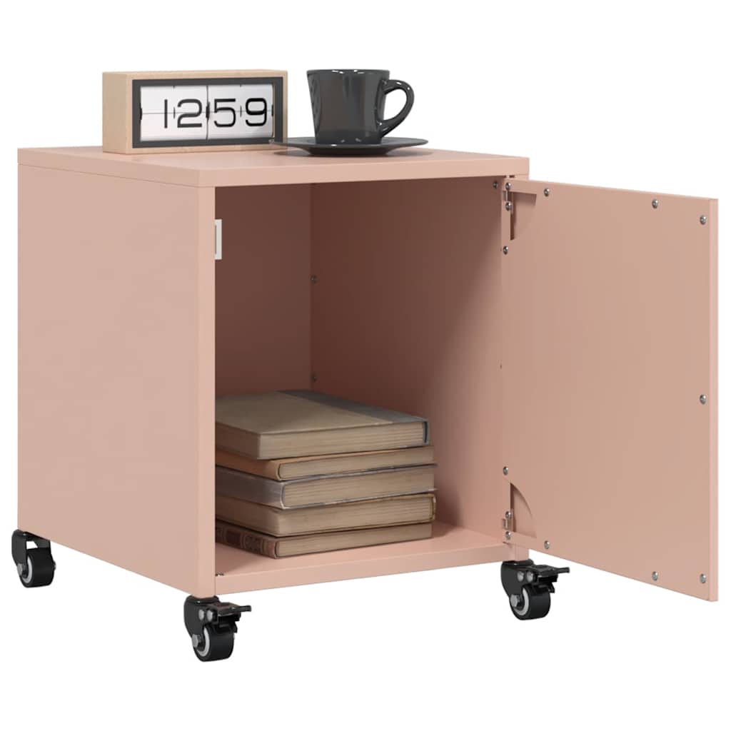 Table de Chevet Industrielle en Métal avec Porte-Rose-2-La-Fabrique-Industrielle