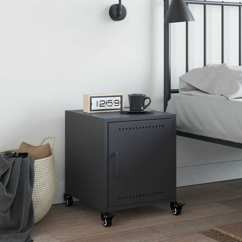 Table de Chevet Industrielle en Métal avec Porte-La-Fabrique-Industrielle
