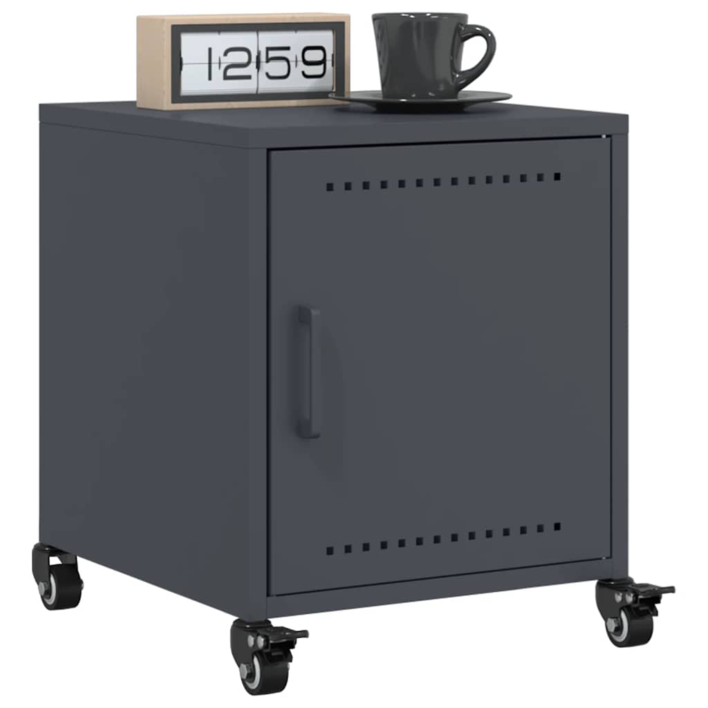 Table de Chevet Industrielle en Métal avec Porte-La-Fabrique-Industrielle