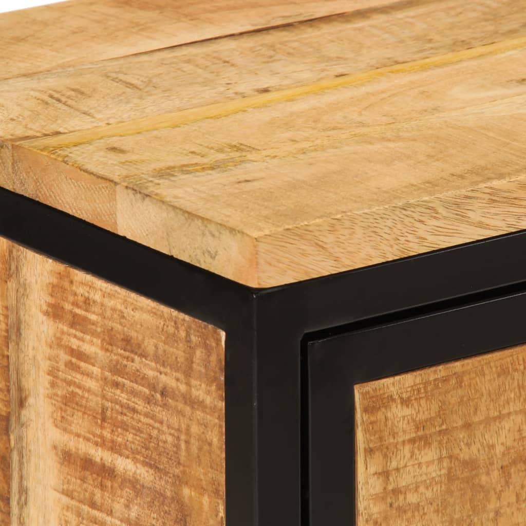 Table de Chevet Industrielle en Métal et Bois-La-Fabrique-Industrielle