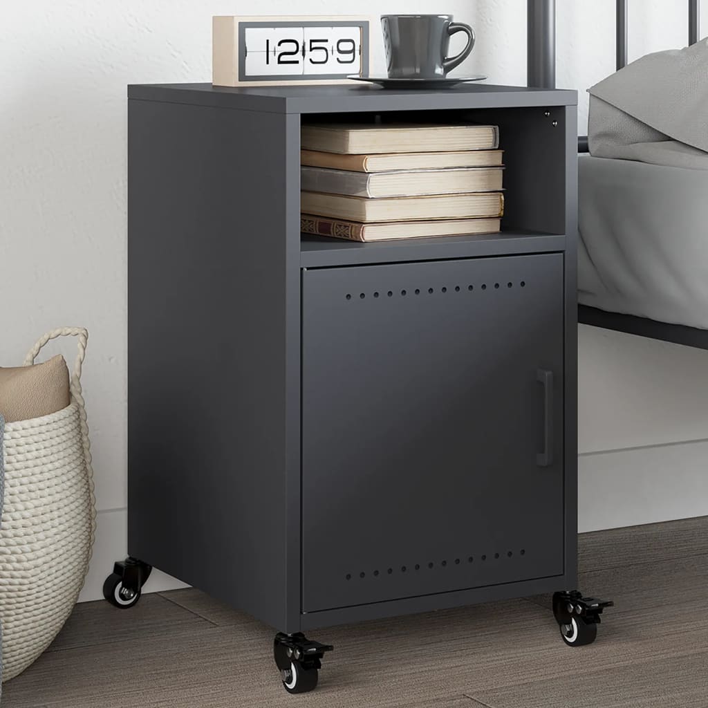 Table de Chevet Moderne en Acier Anthracite-Anthracite-1-La-Fabrique-Industrielle