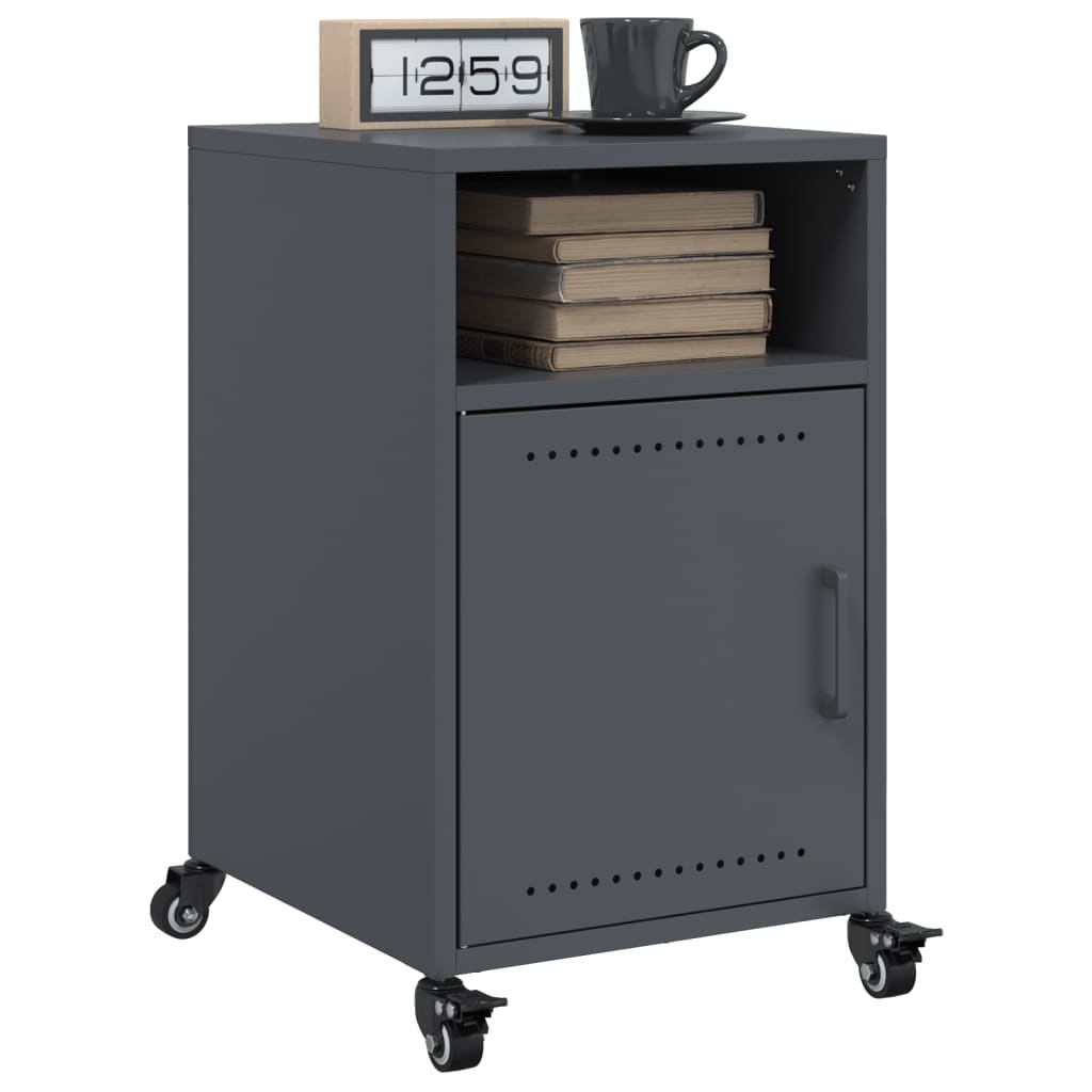 Table de Chevet Moderne en Acier Anthracite-Anthracite-2-La-Fabrique-Industrielle