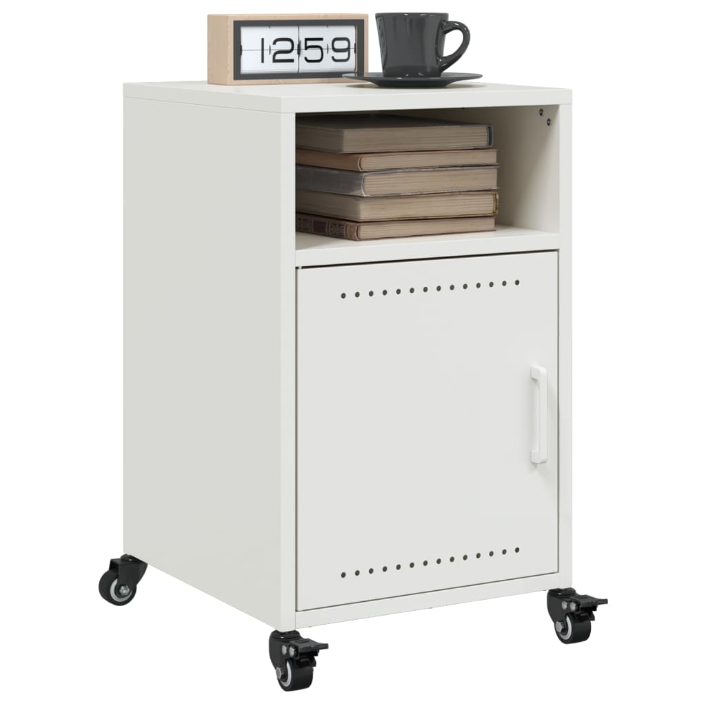 Table de Chevet Moderne en Acier Anthracite-Blanc-2-La-Fabrique-Industrielle