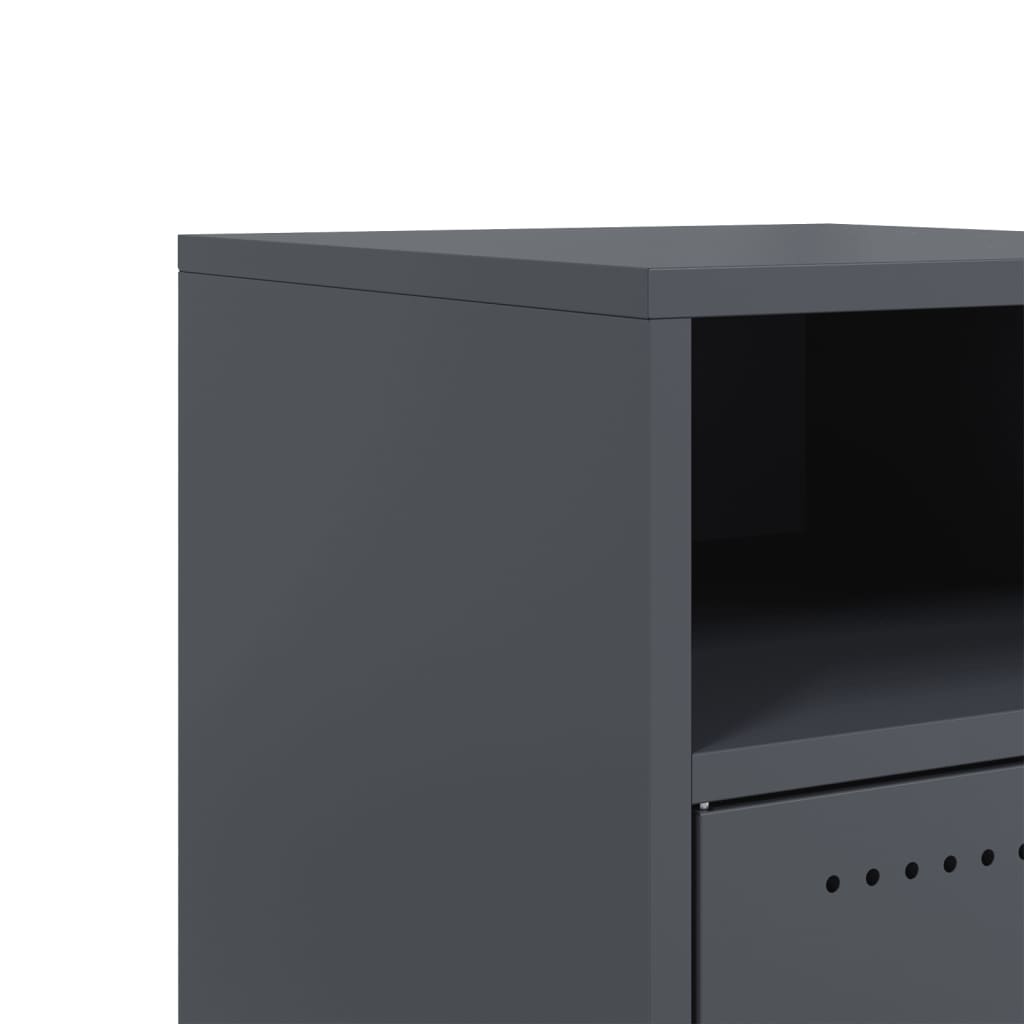 Table de Chevet Moderne en Acier Anthracite-La-Fabrique-Industrielle