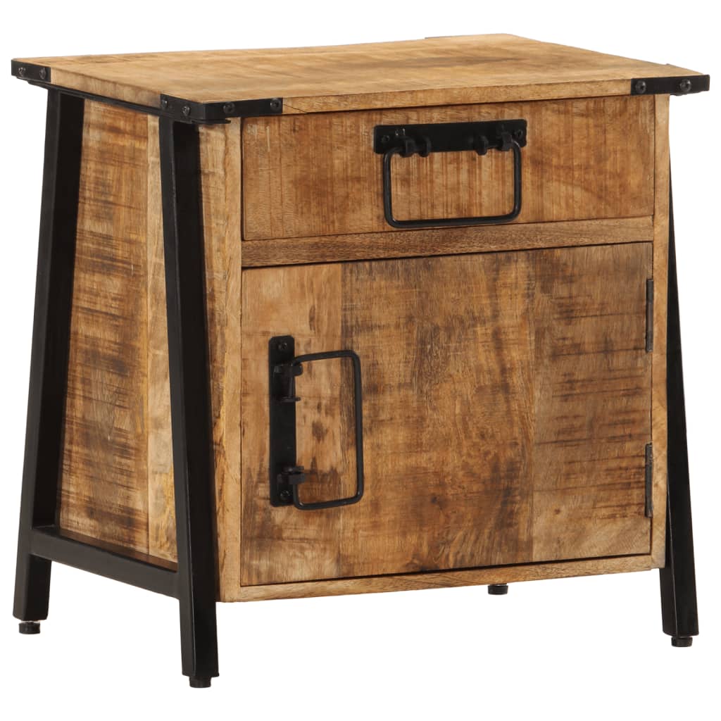 Table de Chevet Moderne en Bois de Manguier Massif-La-Fabrique-Industrielle