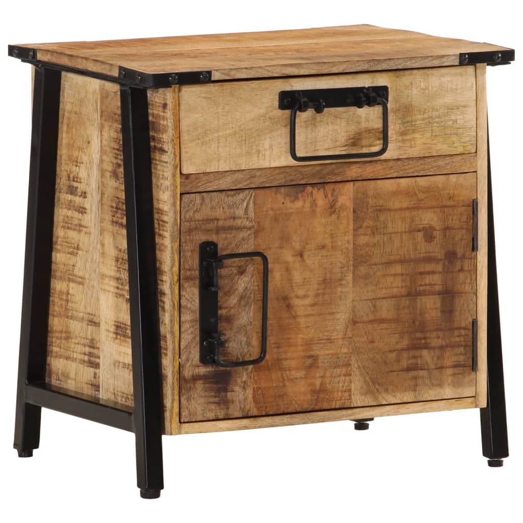 Table de Chevet Moderne en Bois de Manguier Massif-La-Fabrique-Industrielle