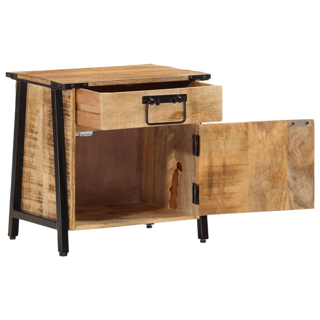 Table de Chevet Moderne en Bois de Manguier Massif-La-Fabrique-Industrielle