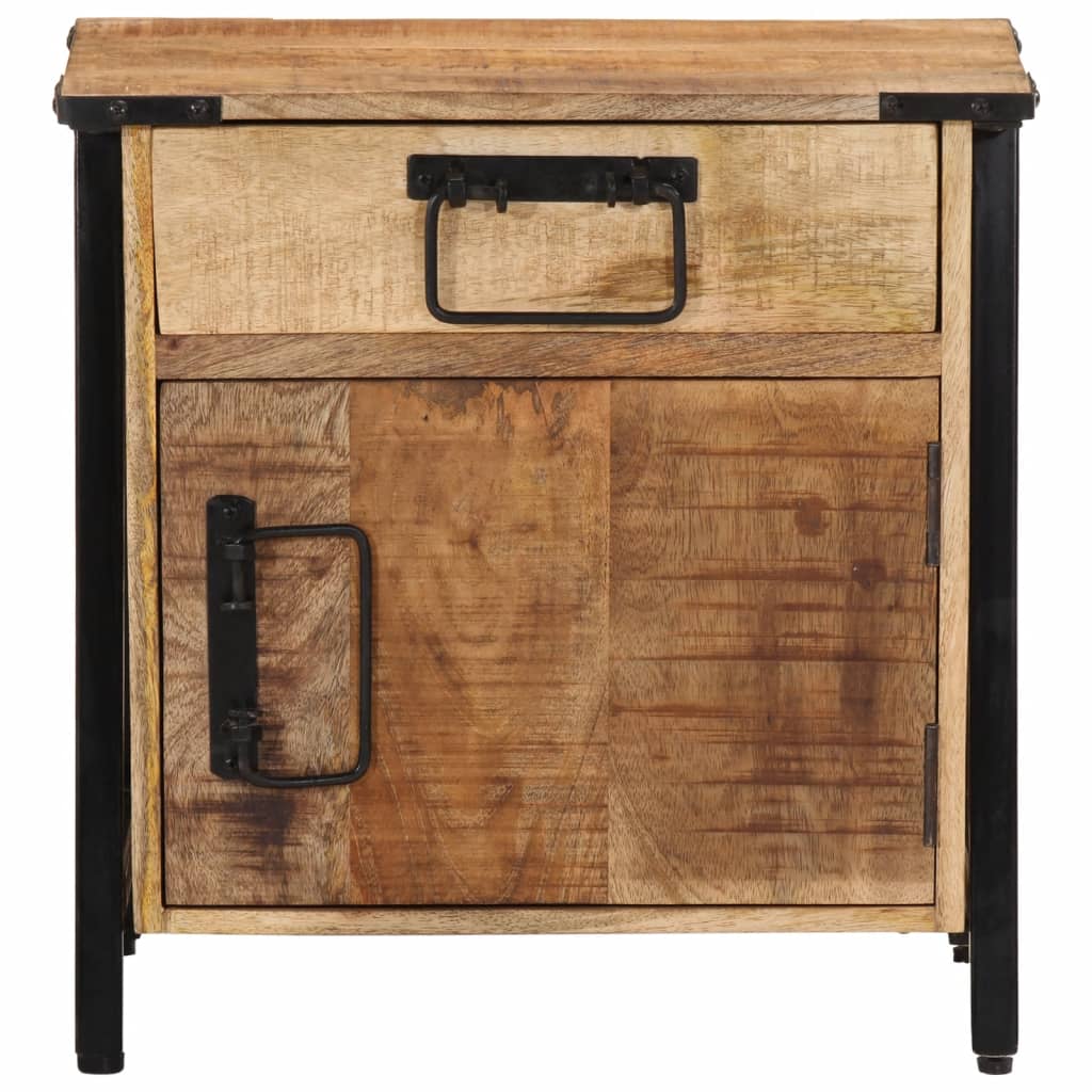 Table de Chevet Moderne en Bois de Manguier Massif-La-Fabrique-Industrielle