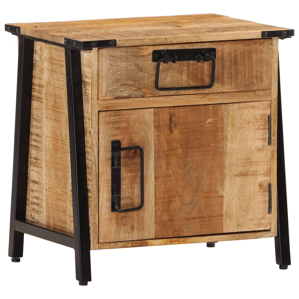Table de Chevet Moderne en Bois de Manguier Massif-La-Fabrique-Industrielle