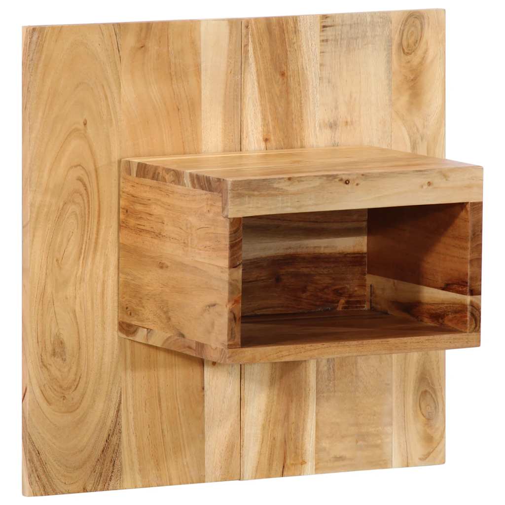 Table de Chevet Murale en Bois de Manguier Brut-Bois d'acacia massif-1-50x27x50 cm-La-Fabrique-Industrielle