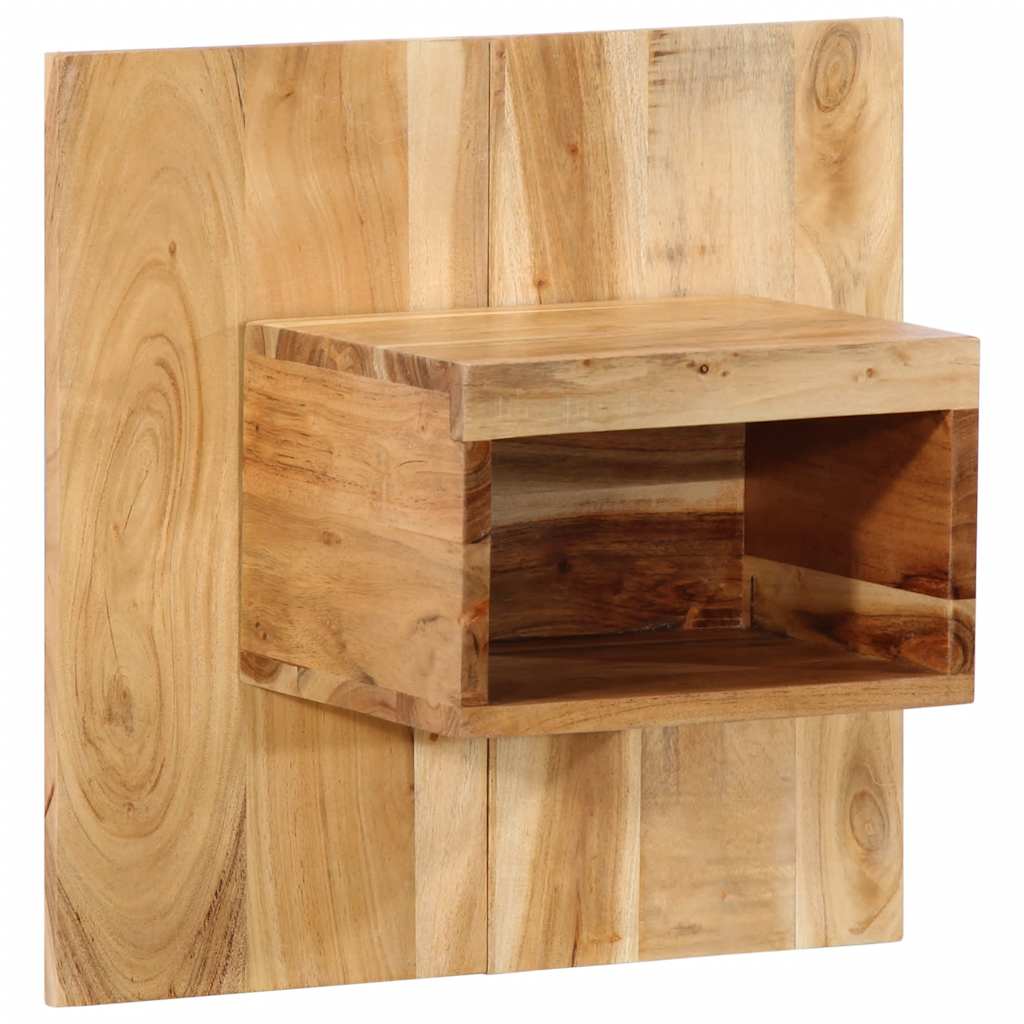 Table de Chevet Murale en Bois de Manguier Brut-Bois d'acacia massif-2-50x27x50 cm-La-Fabrique-Industrielle