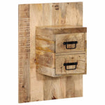 Table de Chevet Murale en Bois de Manguier Brut-Bois de manguier brut massif-1-60x32x80 cm-La-Fabrique-Industrielle