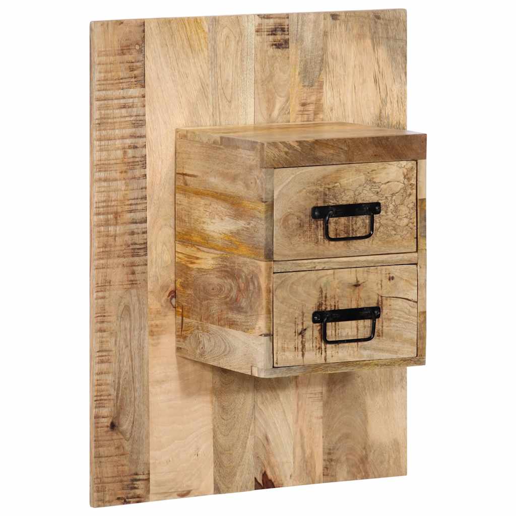 Table de Chevet Murale en Bois de Manguier Brut-Bois de manguier brut massif-1-60x32x80 cm-La-Fabrique-Industrielle