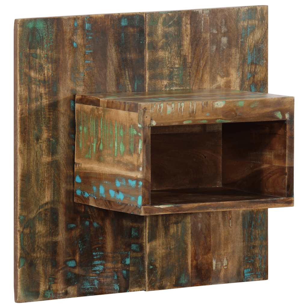 Table de Chevet Murale en Bois de Manguier Brut-bois de récupération massif-1-50x27x50 cm-La-Fabrique-Industrielle