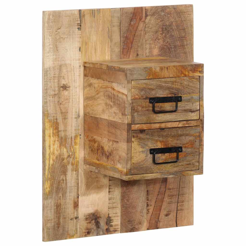 Table de Chevet Murale en Bois de Manguier Brut-La-Fabrique-Industrielle