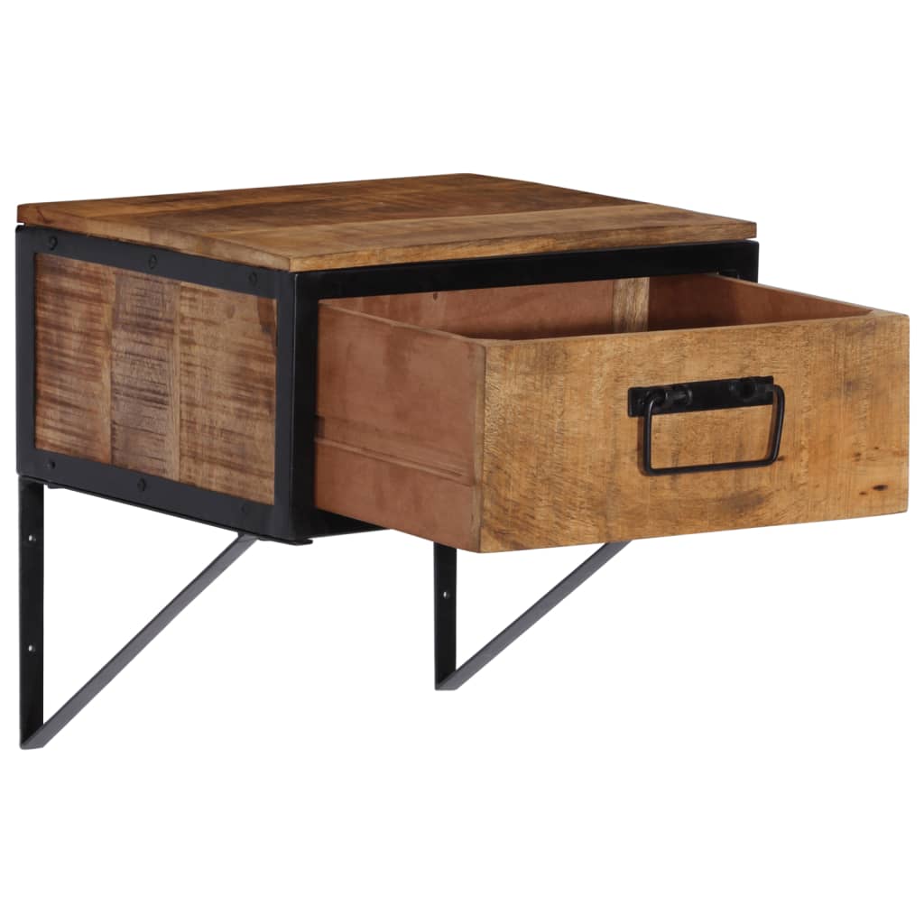 Table de Chevet Suspendue en Bois de Manguier Massif-La-Fabrique-Industrielle