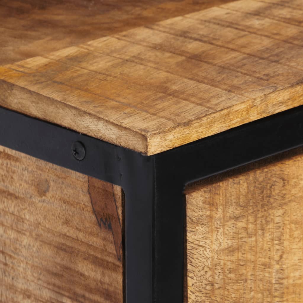 Table de Chevet Suspendue en Bois de Manguier Massif-La-Fabrique-Industrielle