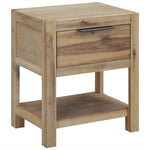 Table de Chevet avec Tiroirs en Bois Gris-La-Fabrique-Industrielle