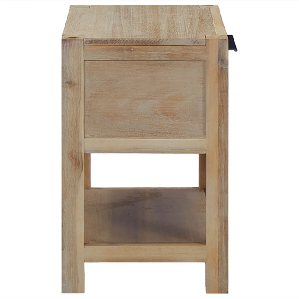 Table de Chevet avec Tiroirs en Bois Gris-La-Fabrique-Industrielle
