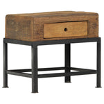 Table de Chevet en Bois Ancien et Acier Industriel-La-Fabrique-Industrielle