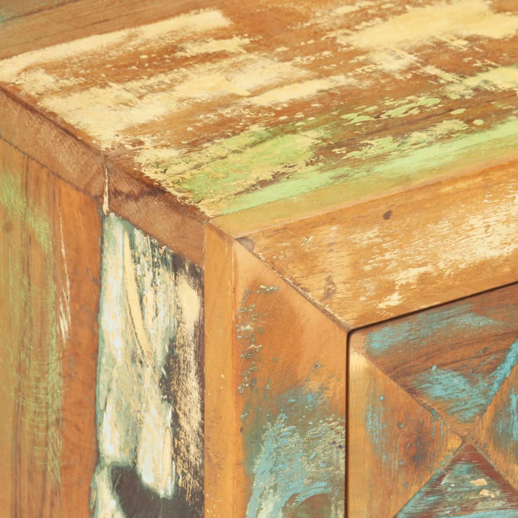 Table de Chevet en Bois Recyclé au Style Industriel-La-Fabrique-Industrielle