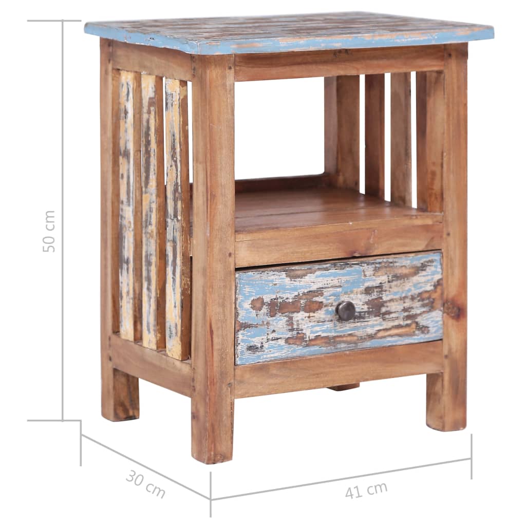 Table de Chevet en Bois d'Acajou Massif-La-Fabrique-Industrielle