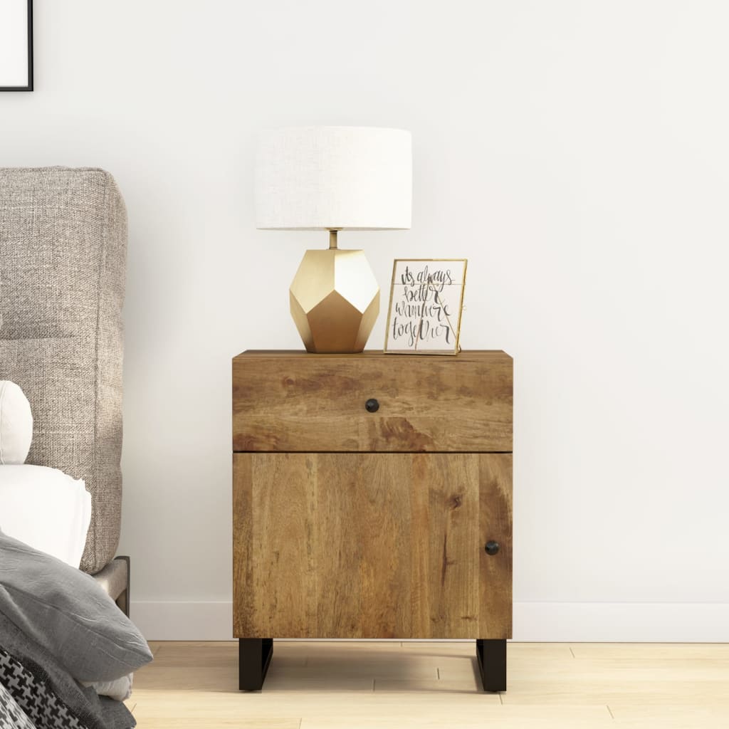Table de Chevet en Bois de Manguier Hauteur 60 cm-marron miel-1-La-Fabrique-Industrielle